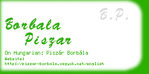 borbala piszar business card